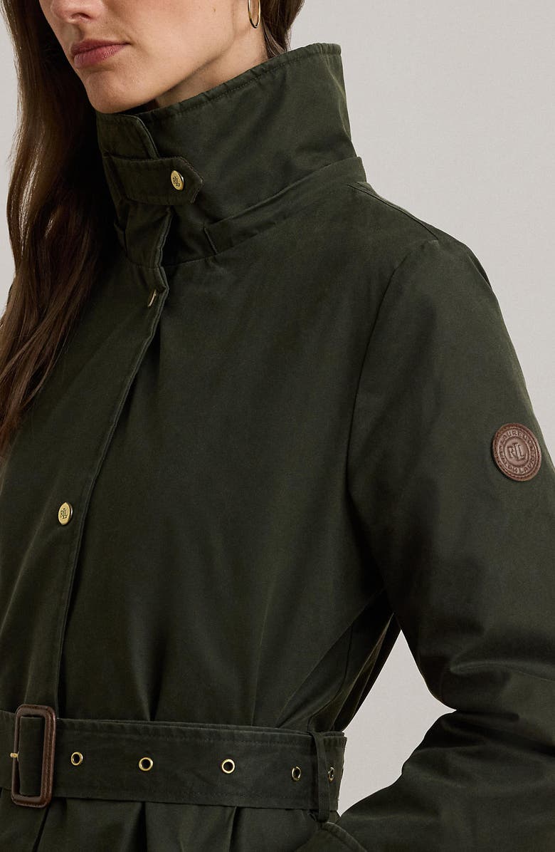Lauren Ralph Lauren Waxed Hooded Coat, Alternate, color, 