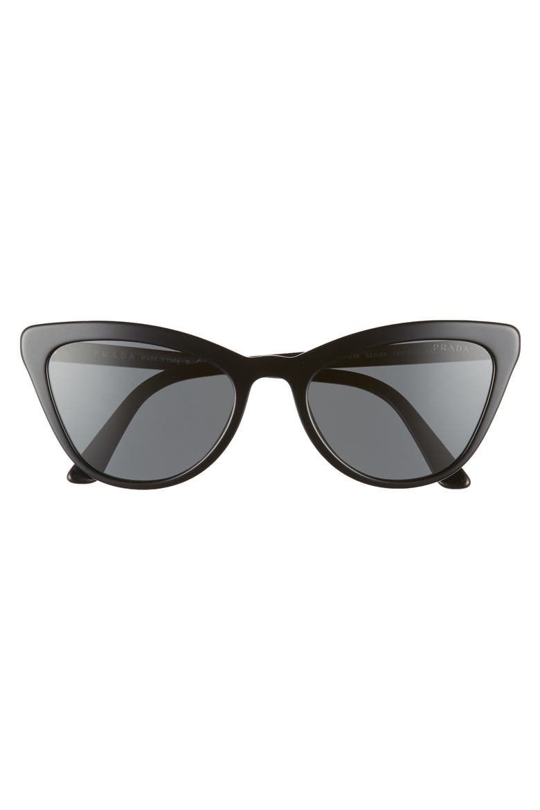 56mm Cat Eye Sunglasses, Main, color, BLACK SOLID