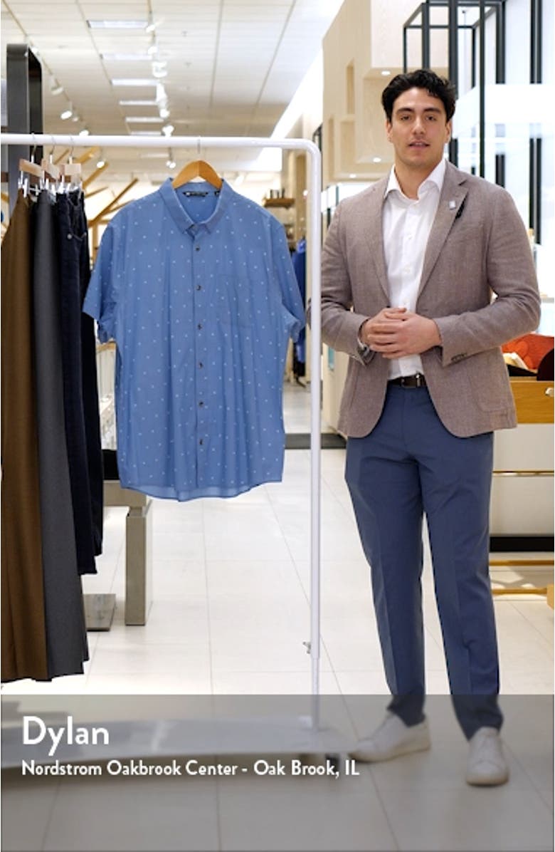 Wind It In Stretch Short Sleeve Button-Up Shirt, sales video thumbnail