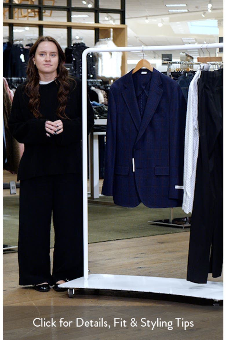 Hyperlight Soft Navy Windowpane Check Wool Sport Coat video