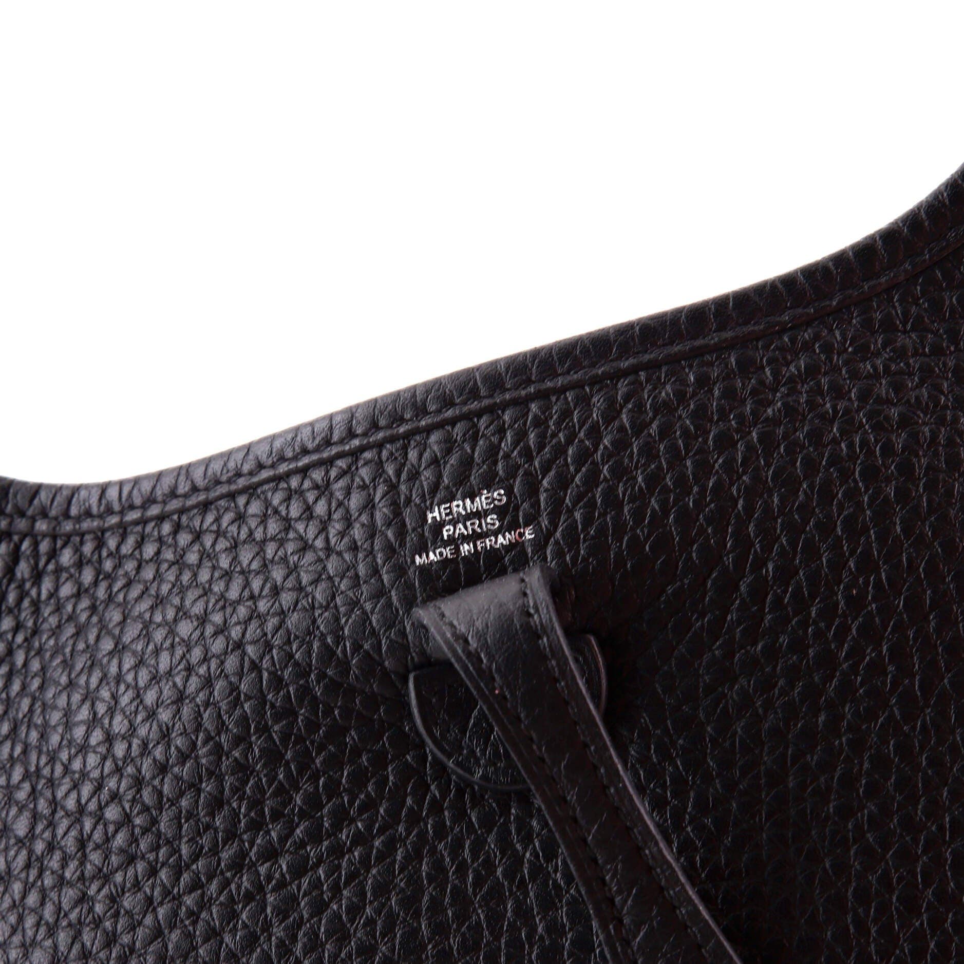 Pre-Owned Hermes Evelyne Bag Gen III Clemence TPM, Alternate, color, Noir