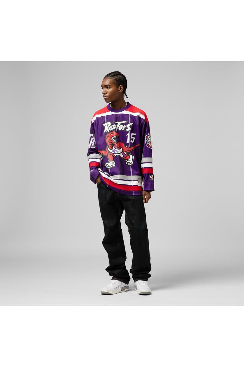 Unisex Mitchell & Ness Vince Carter Purple Toronto Raptors Maxxed Out Fashion Hockey Jersey, Alternate, color, Purple