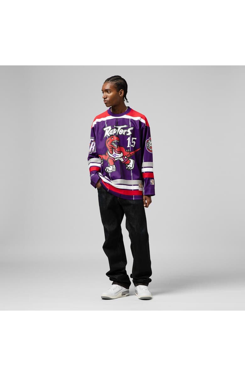Mitchell & Ness Unisex Mitchell & Ness Vince Carter Purple Toronto Raptors Maxxed Out Fashion Hockey Jersey, Alternate, color, Purple