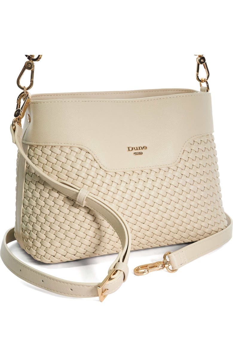 Dune London Dinidelphie Faux Leather Top Handle Bag, Alternate, color, Ecru