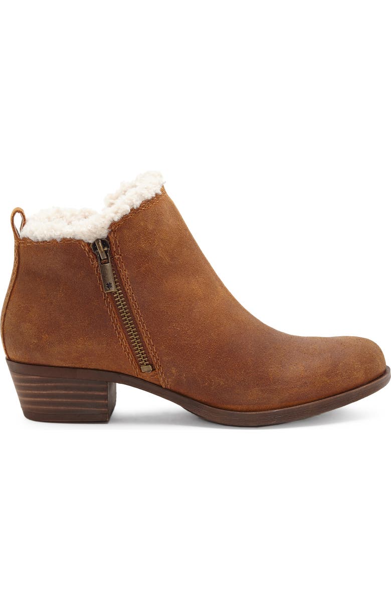 Lucky Brand Basel Waterproof Faux Fur Lining Bootie, Alternate, color,
