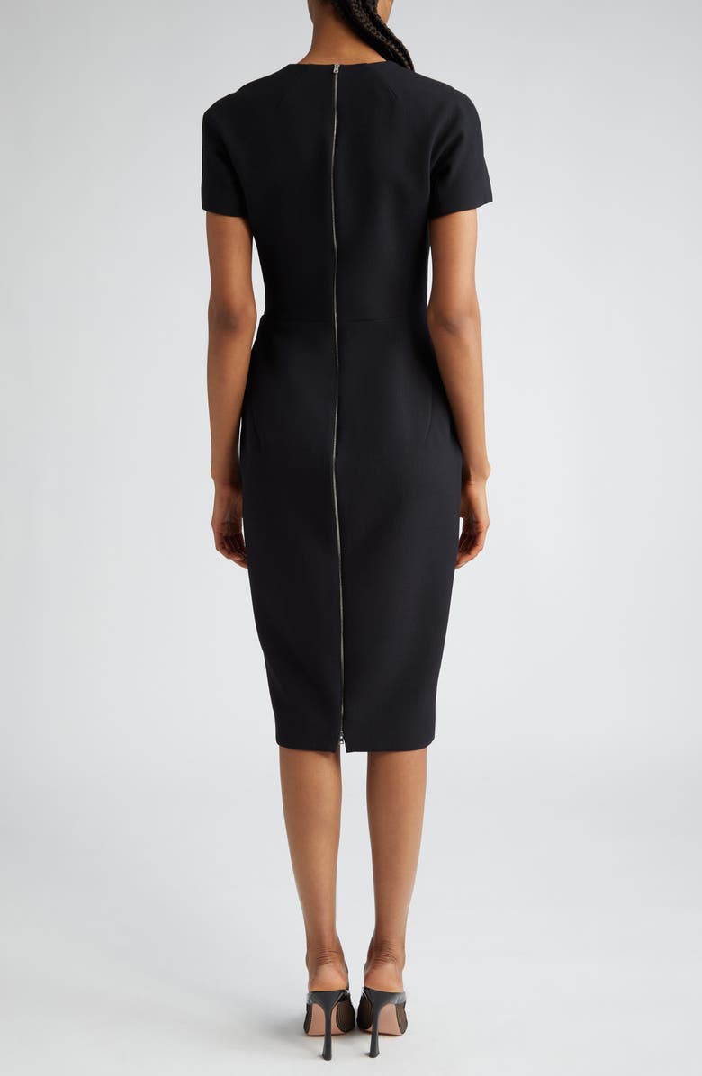 Victoria Beckham Crepe Sheath Dress, Alternate, color, Black