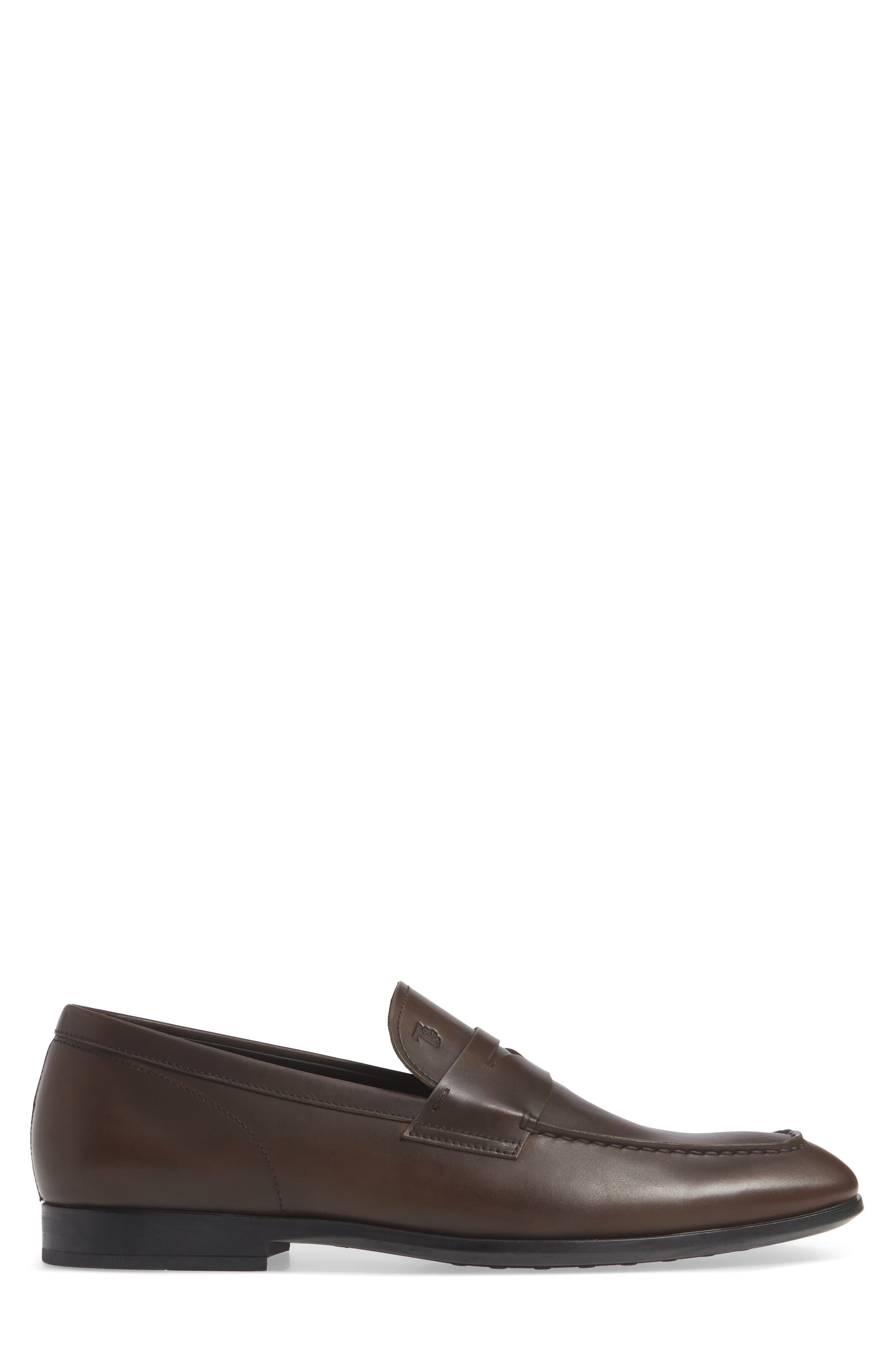 Tod's Penny Loafer, Alternate, color, Dark Brown