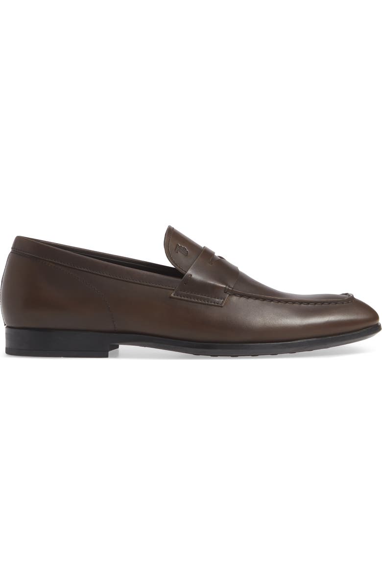 Tod's Penny Loafer, Alternate, color, Dark Brown