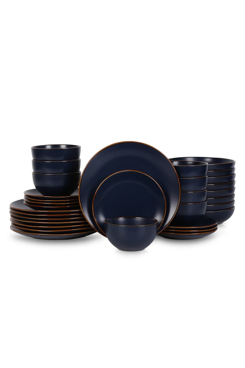 Brasa Stoneware 32-Piece Dinnerware Set, Main, color, Blue
