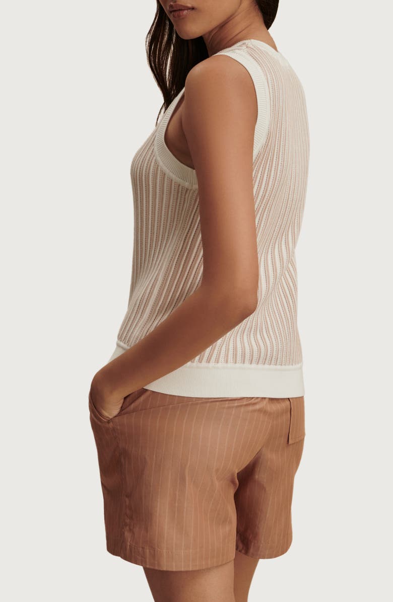 Varley Aldcroft Rib Knit Cotton Tank, Alternate, color, 