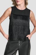 DKNY Tiered Fringe Top