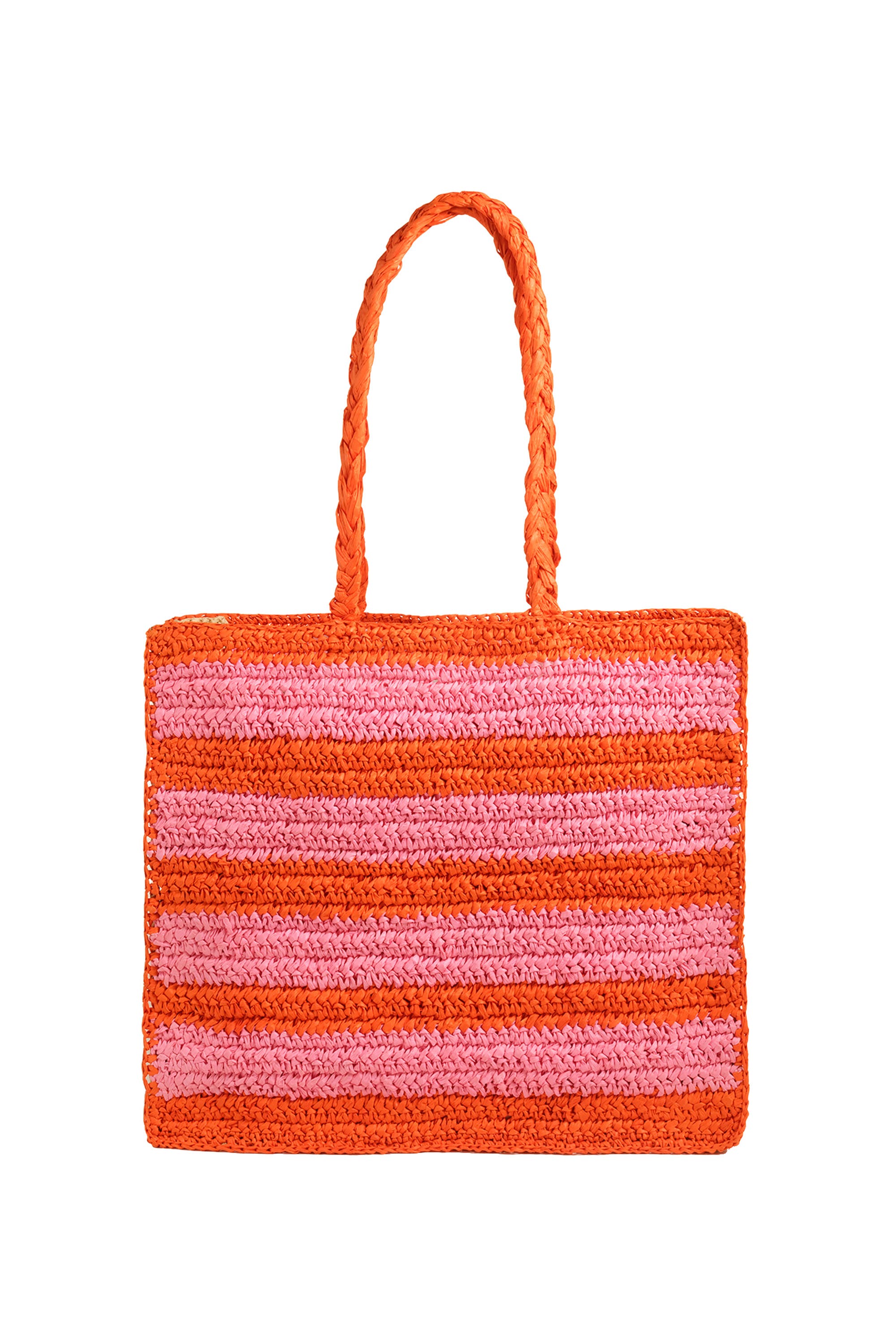 Delhi 100% Raffia Shoulder Bag 17X14 In, Main, color, Red-Pink