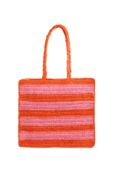Delhi 100% Raffia Shoulder Bag 17X14 In