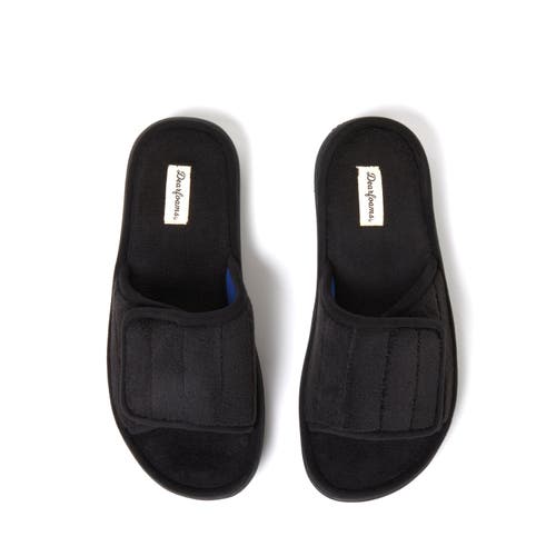 Dearfoams Collin Terry Adjustable Shower Slide Slipper In Black