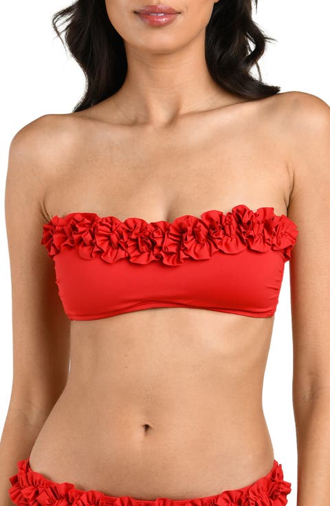 Island Ruffle Bandeau Bikini Top
