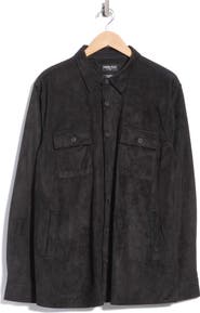 JASPER CLAY Faux Suede Shirt Jacket
