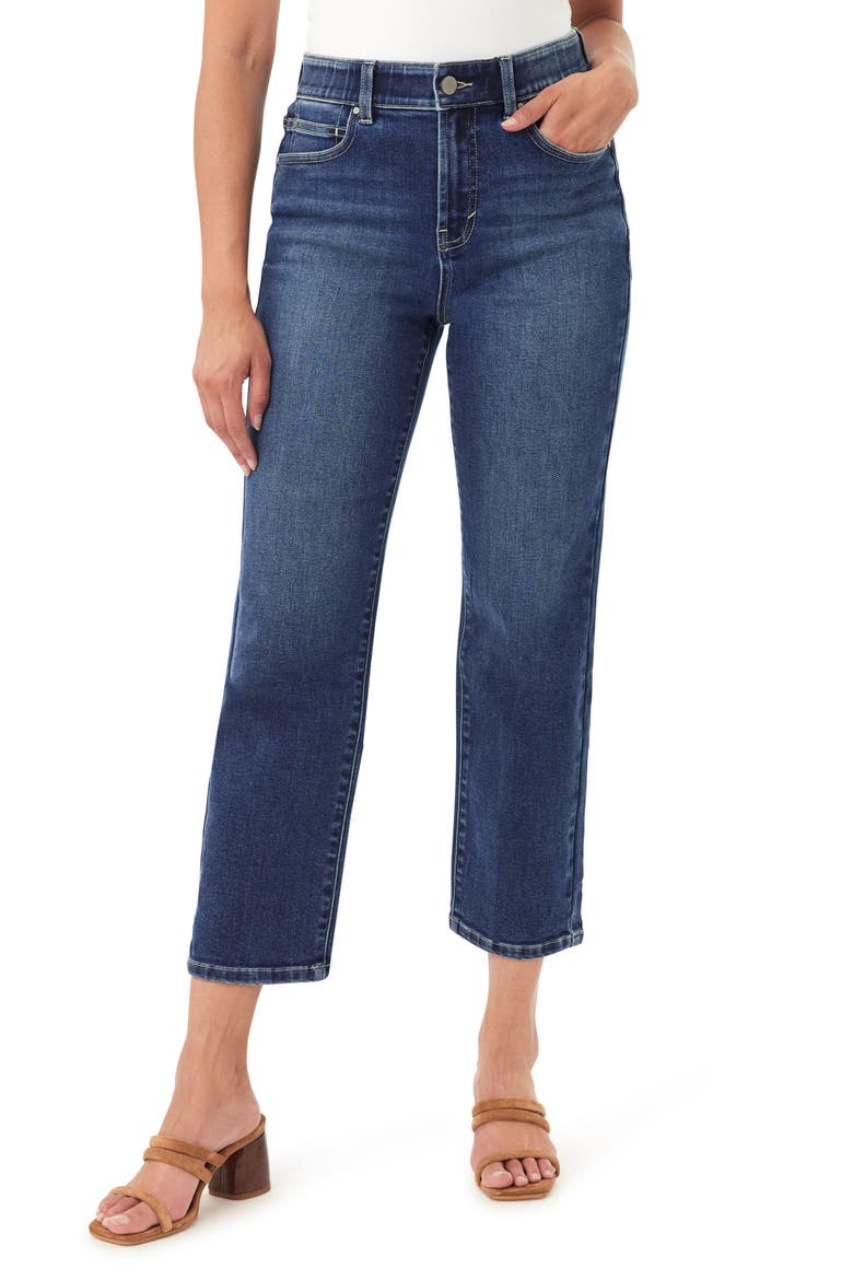 Effortless 27-Inch High Rise Slim Straight Leg Jeans, Main, color, CELESTE