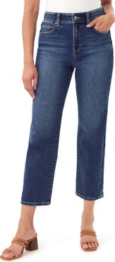 CURVE APPEAL Effortless 27-Inch High Rise Slim Straight Leg Jeans