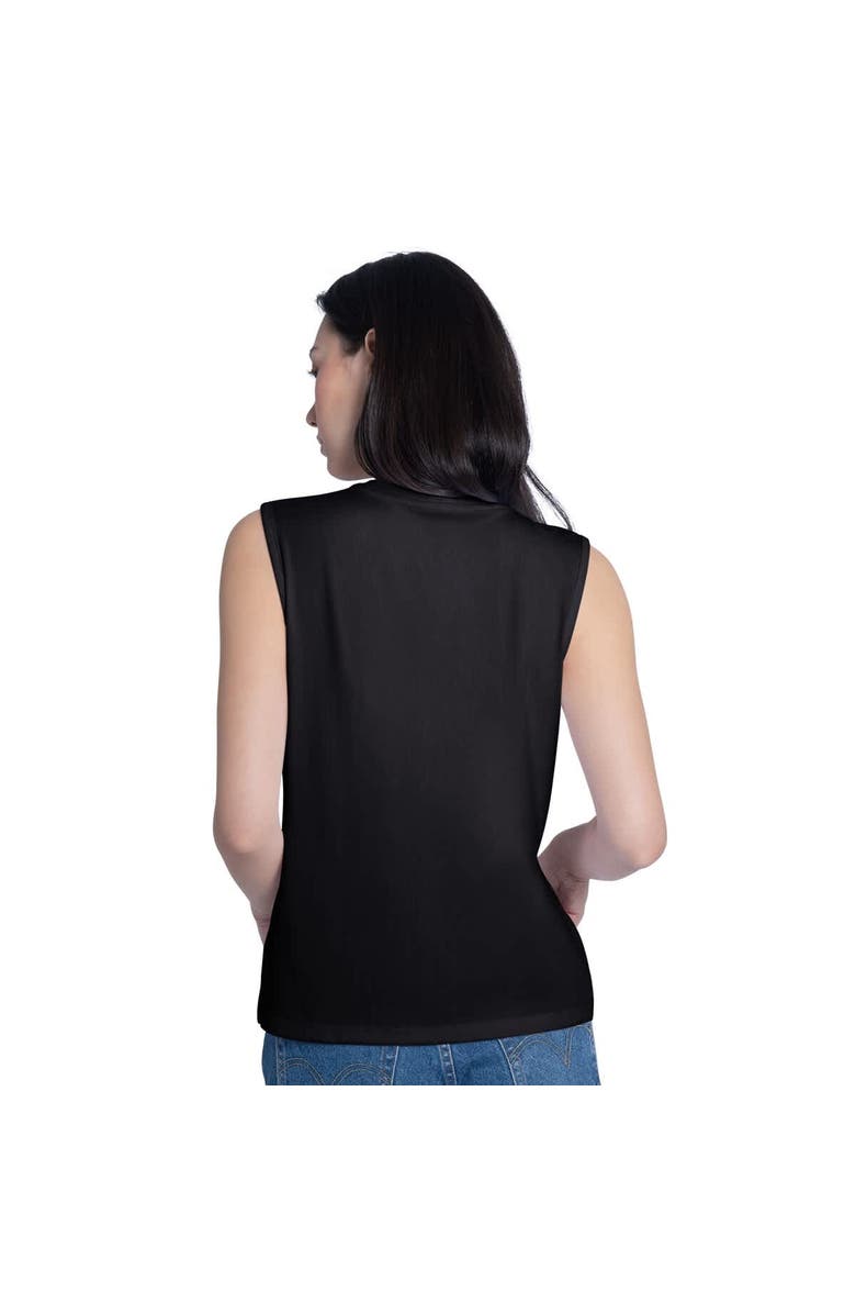 G-III 4HER BY CARL BANKS Women's G-III 4Her by Carl Banks  Black Super Bowl LX Close Call Ribbed Tri-Blend Tank Top, Alternate, color, 