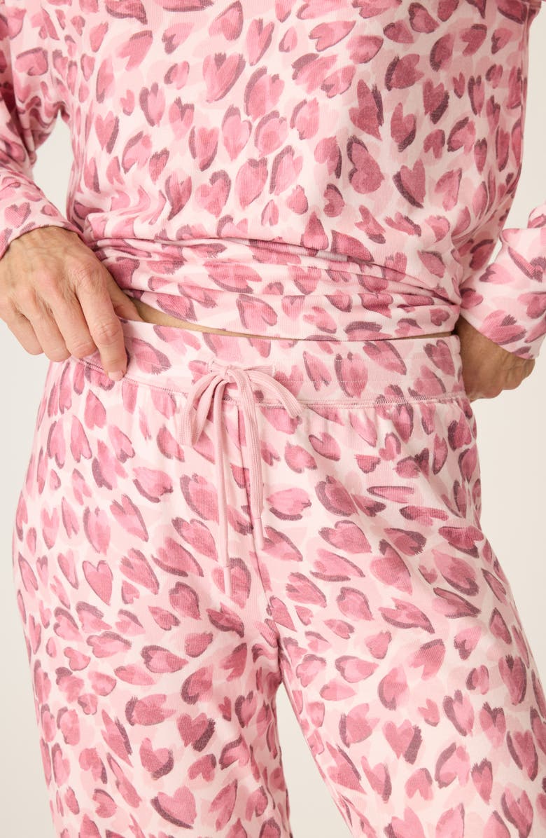 PJ Salvage Full Of Love Heart Print Pajamas, Alternate, color, 