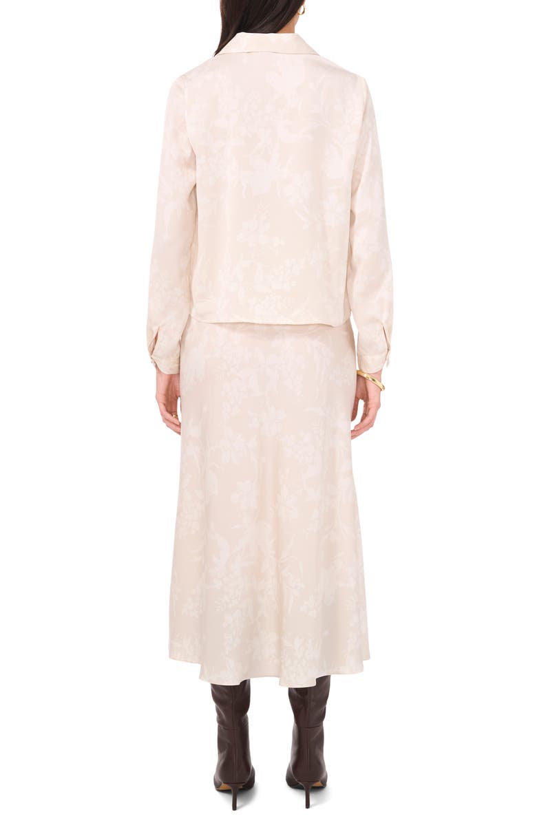 Vince Camuto Crop Charmeuse Button-Up Shirt, Alternate, color,