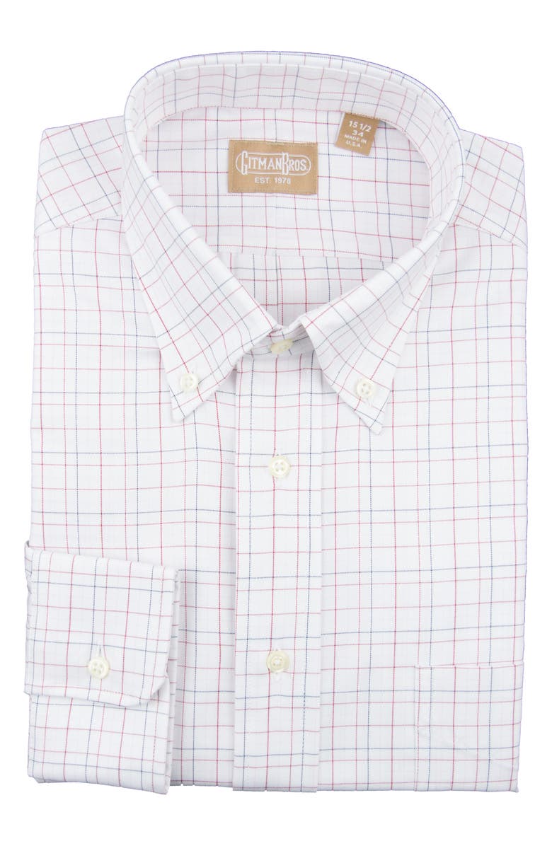 Gitman Tailored Fit Plaid Dress Shirt, Alternate, color,