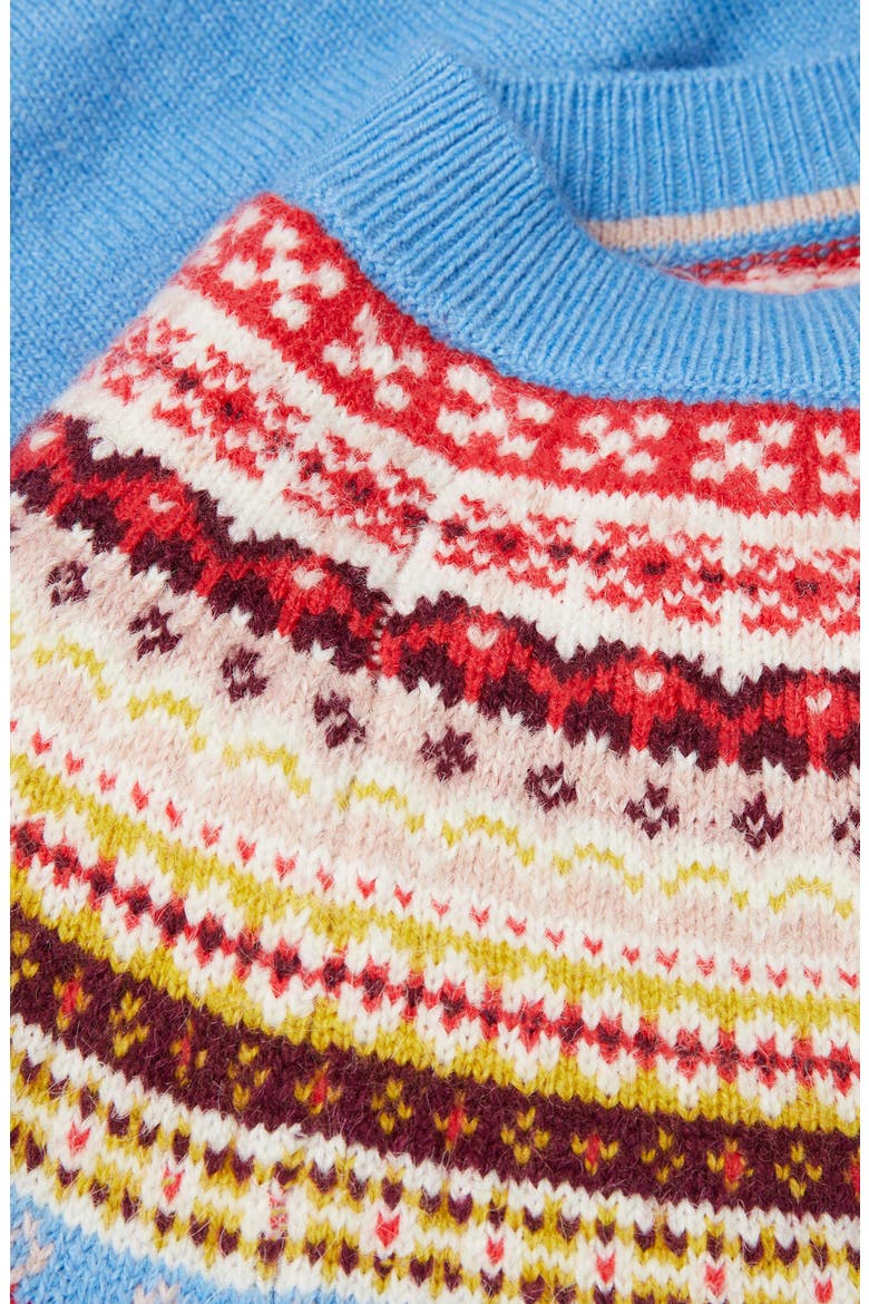 Aberdeen Fair Isle Crewneck Sweater, Alternate, color, LINSEED
