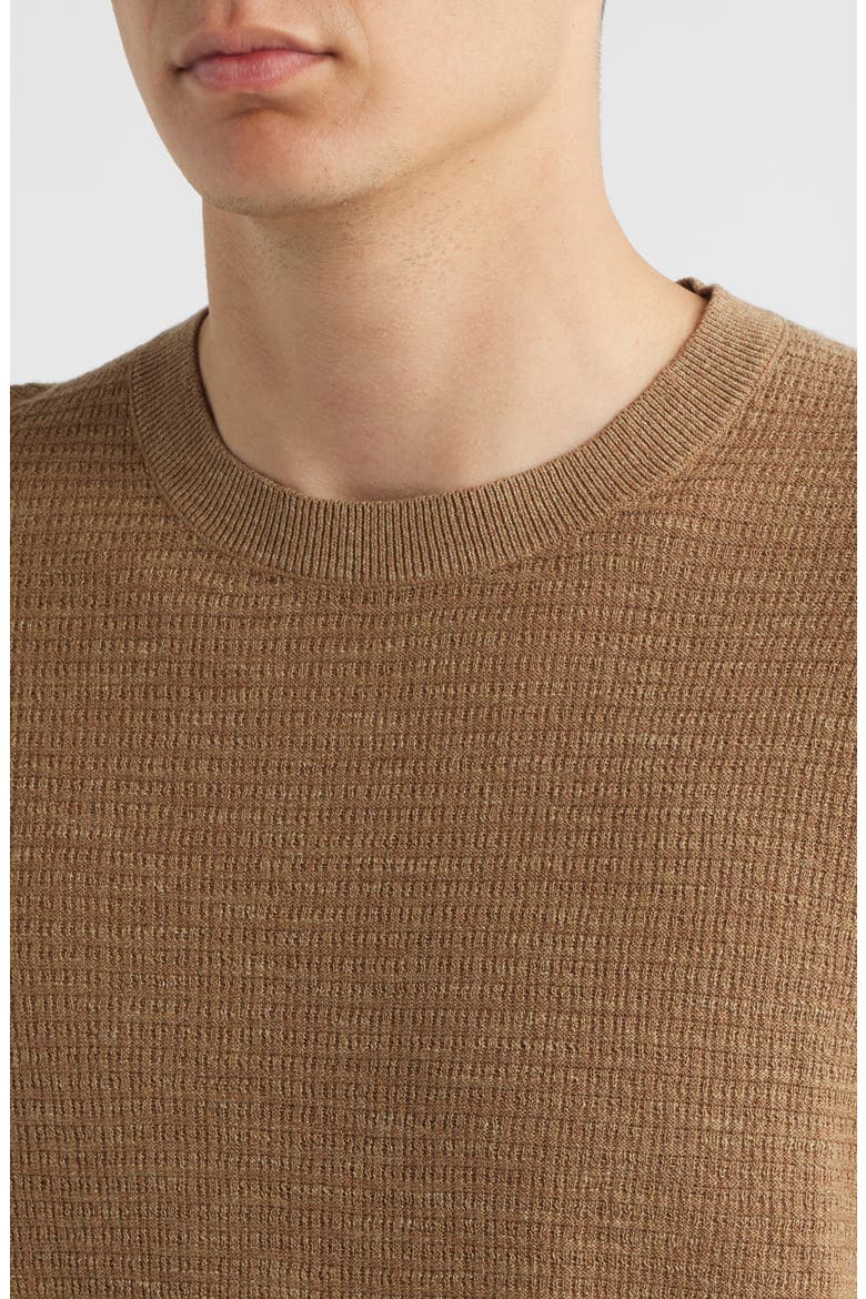 Kolben Pacific Short Sleeve Textured Knit Sweater, Alternate, color, FRESH KHAKI