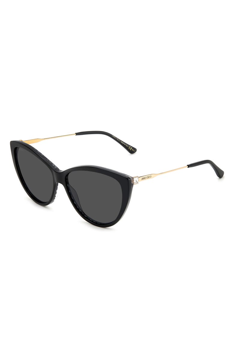 Jimmy Choo 60mm Cat Eye Sunglasses, Alternate, color, 