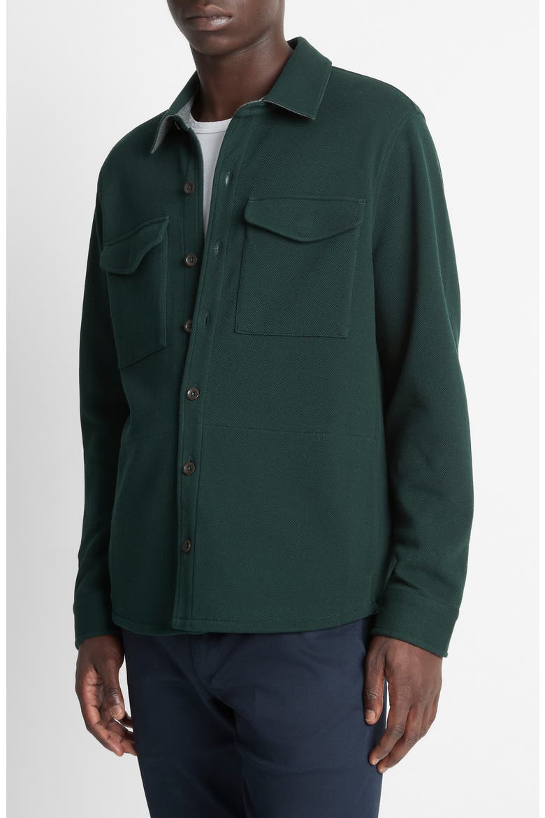 Cotton Blend Shirt Jacket, Alternate, color, DARK MAZE/MED HEATHER GREY