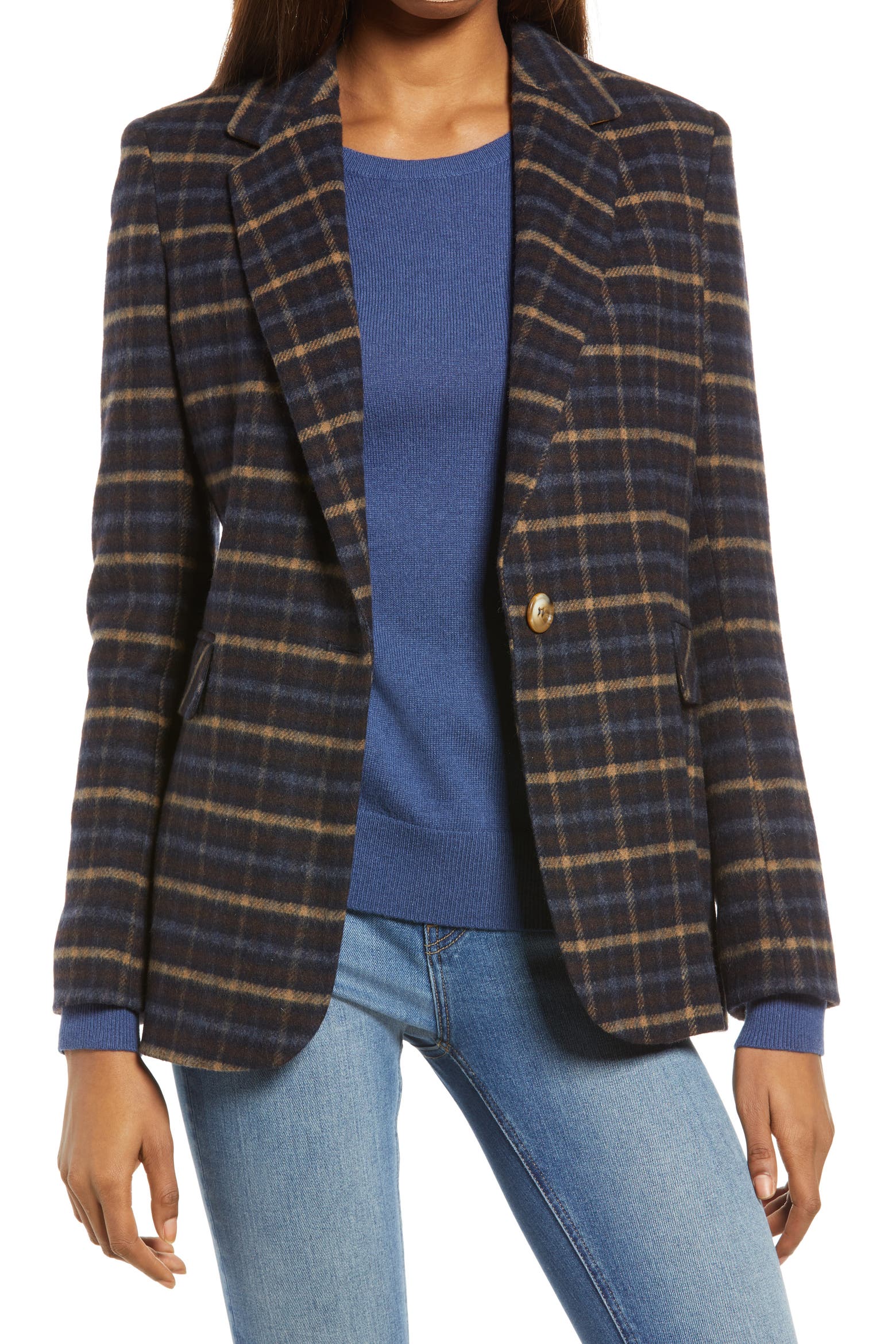 Bermarn Helene Berman Carine One-Button Blazer (Women) | Nordstromrack