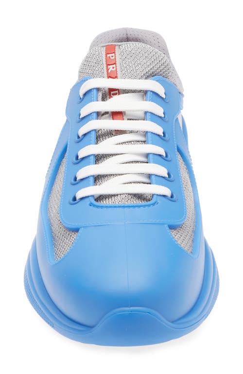 Prada America's Cup Low Top Sneaker In Blue