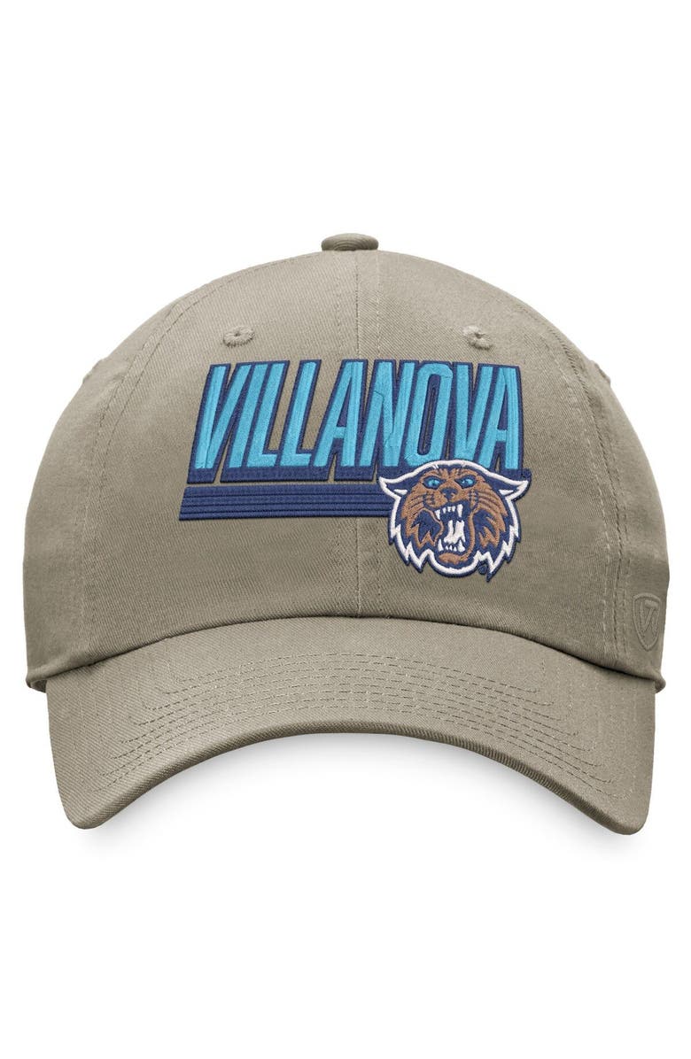 TOP OF THE WORLD Men's Top of the World Khaki Villanova Wildcats Slice Adjustable Hat, Alternate, color, Khaki