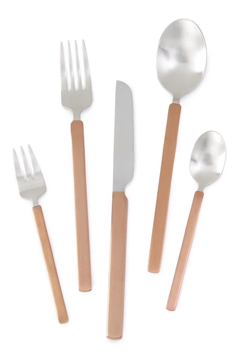 20-Piece Flatware Set, Main, color, GOLD
