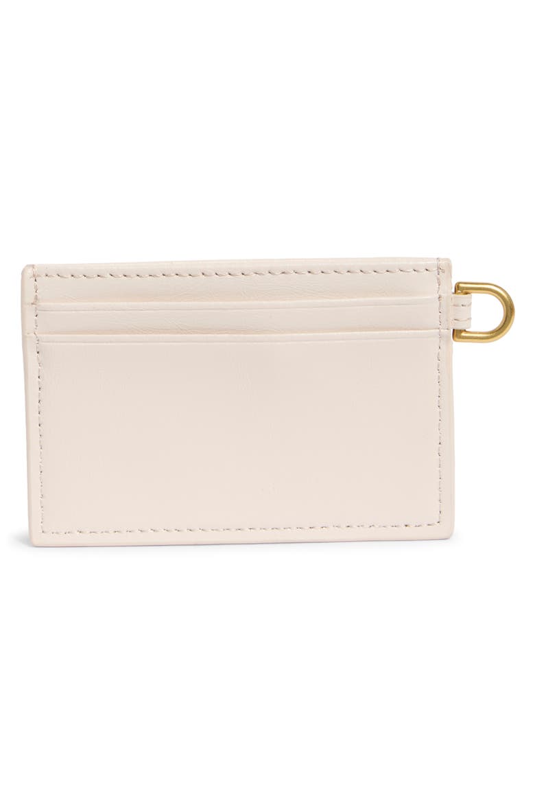 Monogram Embossed Leather Card Case, Alternate, color, IVORY