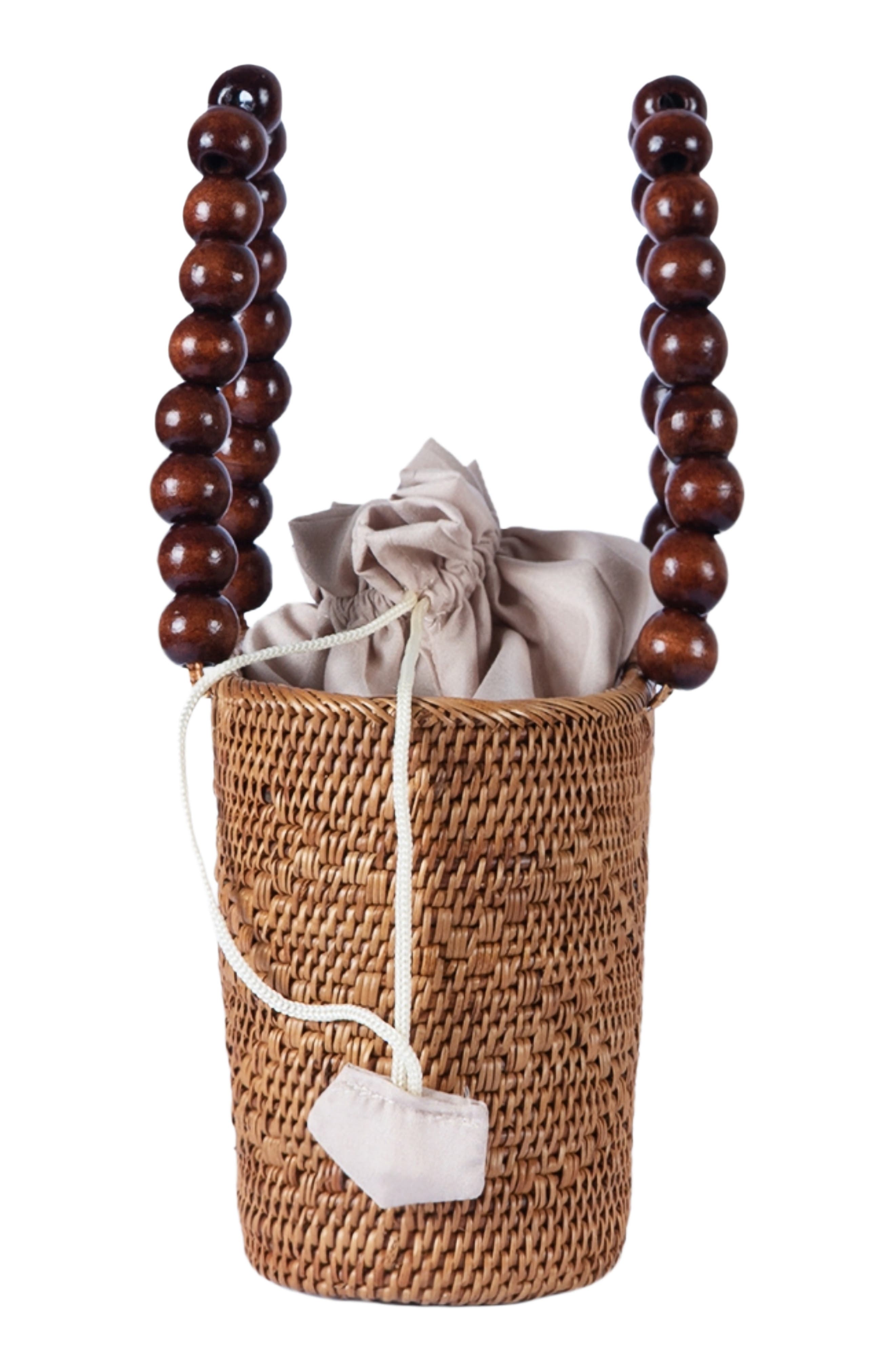 Tatia Bead Handle Bag, Alternate, color, NATURAL