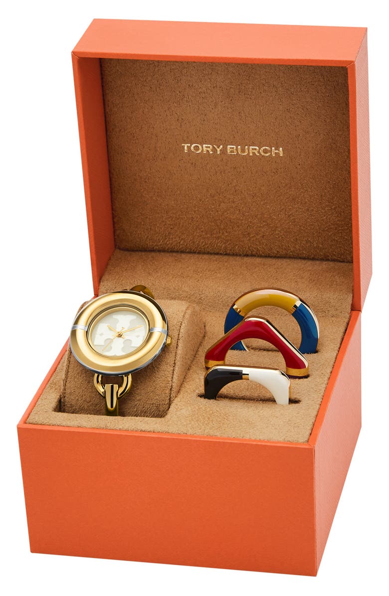 Tory Burch The Miller Bangle Watch Set, 34mm, Alternate, color, 