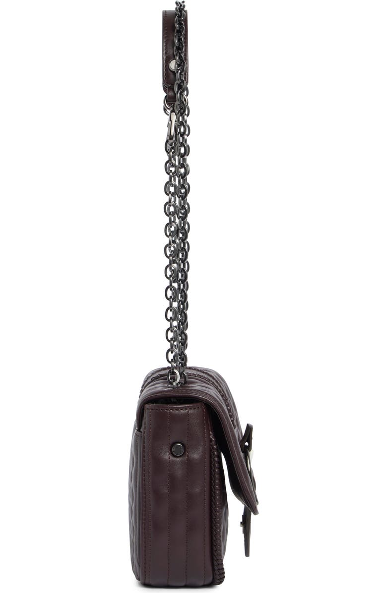 Longchamp Extra Small Quilted Leather Crossbody Bag, Alternate, color, Eggplant