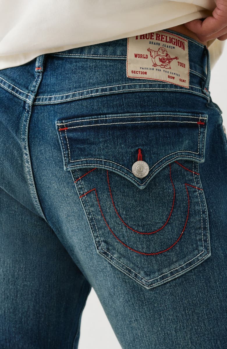 True Religion Ricky Flap Pocket Straight Leg Jeans, Alternate, color, Medium Abyss