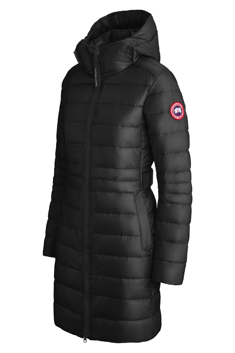 Cypress Packable Hooded 750-Fill-Power Down Puffer Coat, Alternate, color, BLACK