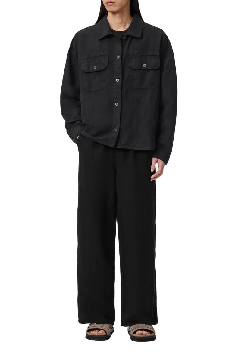 Korten Relaxed Fit Shacket, Alternate, color, BLACK