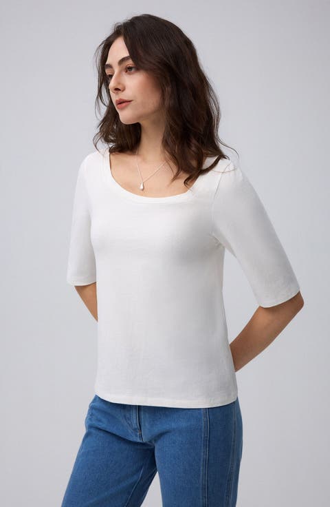 Hemp Essentials Asymmetrical Neckline Tee