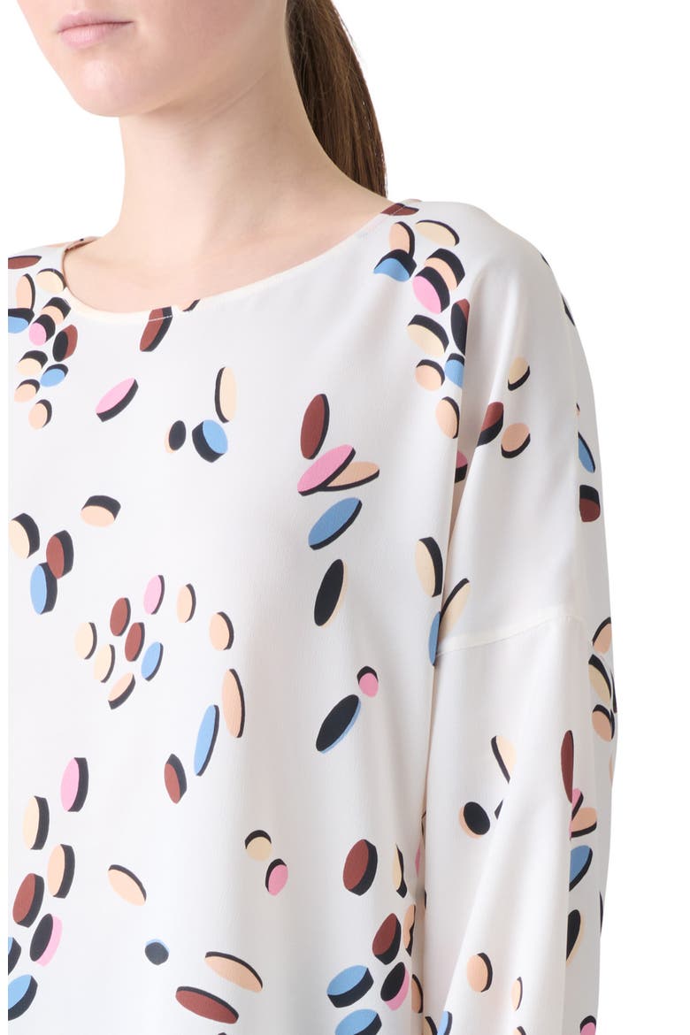 Dropping Dots Satin Top, Alternate, color, CREAM-MULTICOLOR