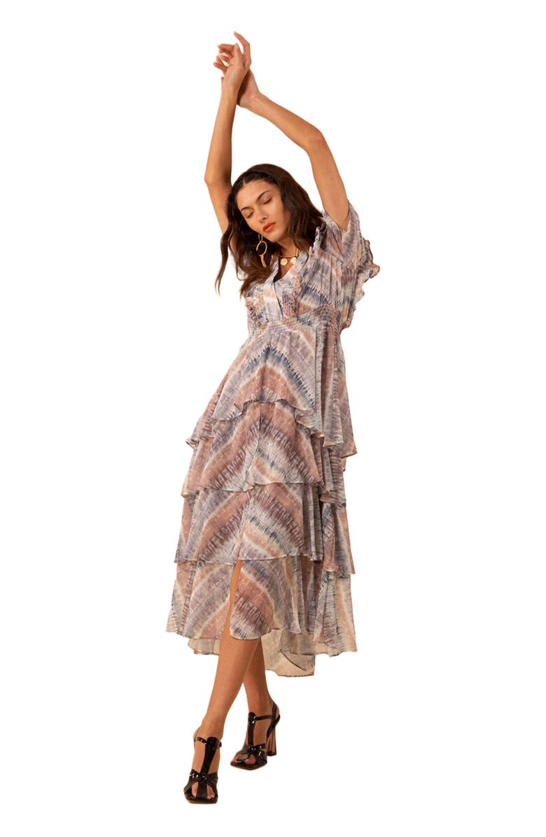 Hale Bob Caroline Chiffon Dress, Alternate, color, 