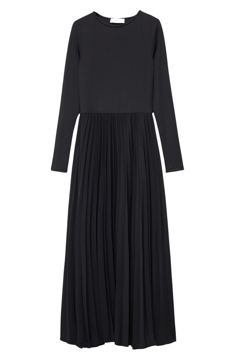 MANGO Long Sleeve Pleated Dress, Alternate, color, 