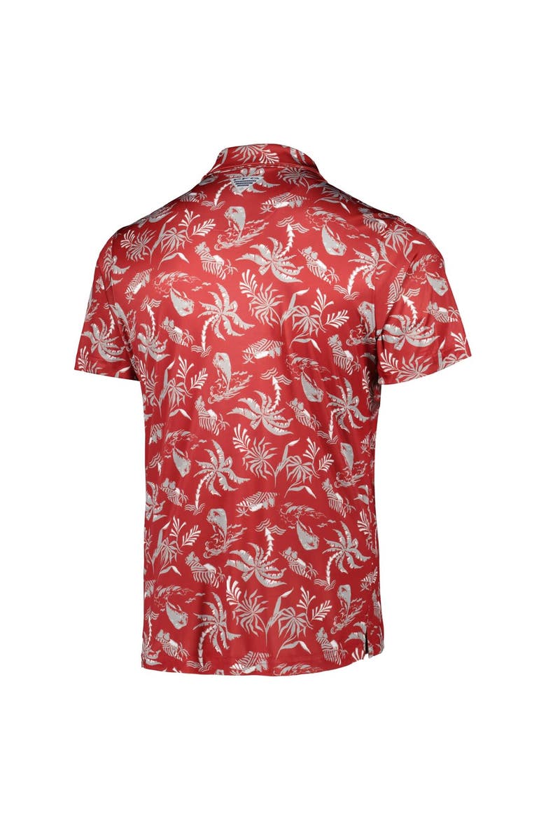 Men's Columbia Crimson Oklahoma Sooners Super Terminal Tackle Omni-Shade Polo, Alternate, color, Crimson