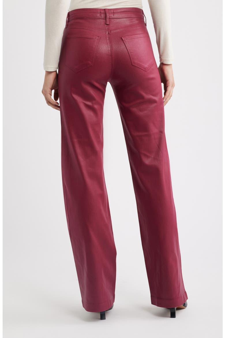 Scottie High Waist Coated Wide Leg Jeans, Alternate, color, RHODEDENDRON COATED