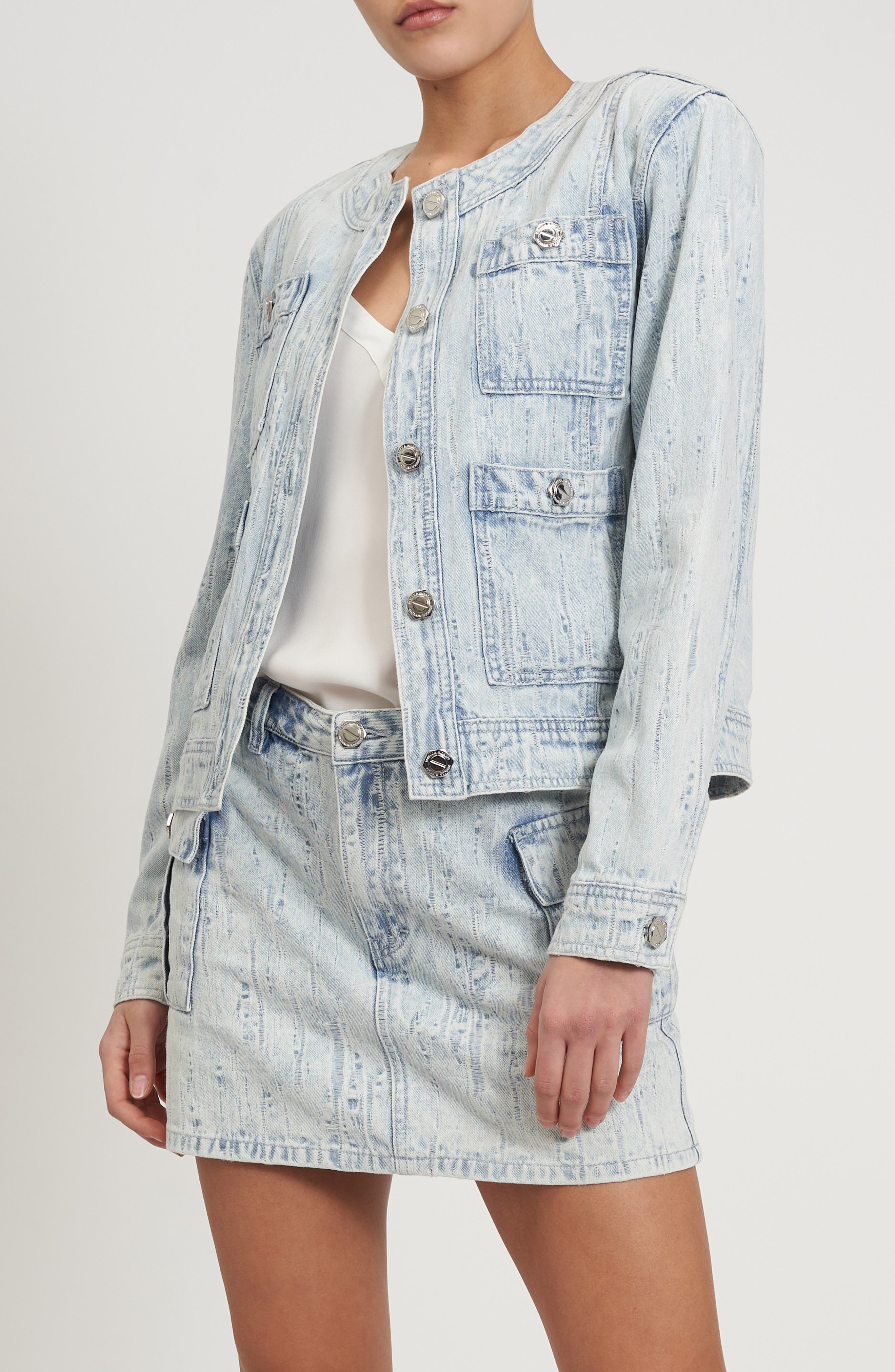 Rebecca Minkoff Baxter Patch Pocket Denim Jacket