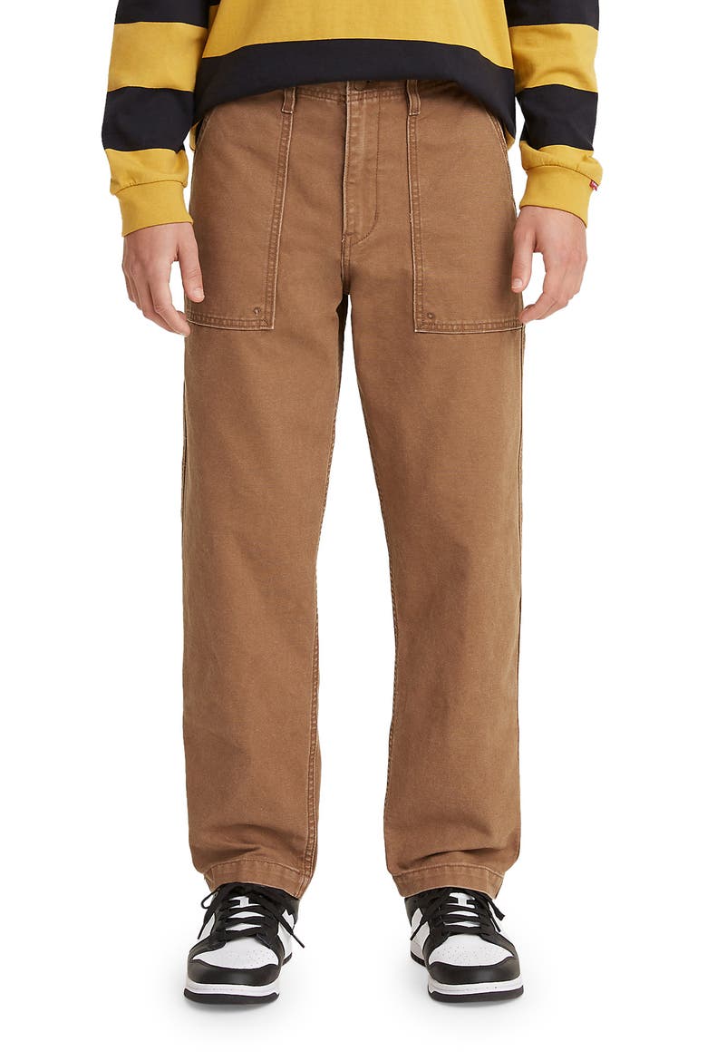 Levi's® Premium Cotton Chore Pants, Main, color, TOFFEE