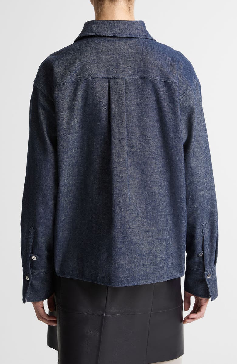 Vince Crop Shirt, Alternate, color, Indigo